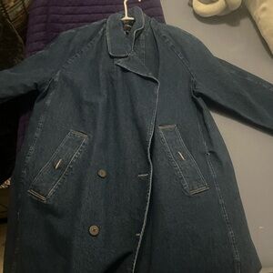 J. Crew Dark Blue Denim Coat